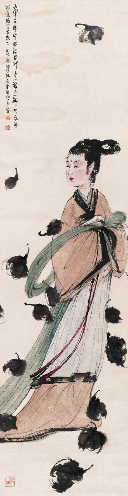 傅抱石 湘夫人 立轴